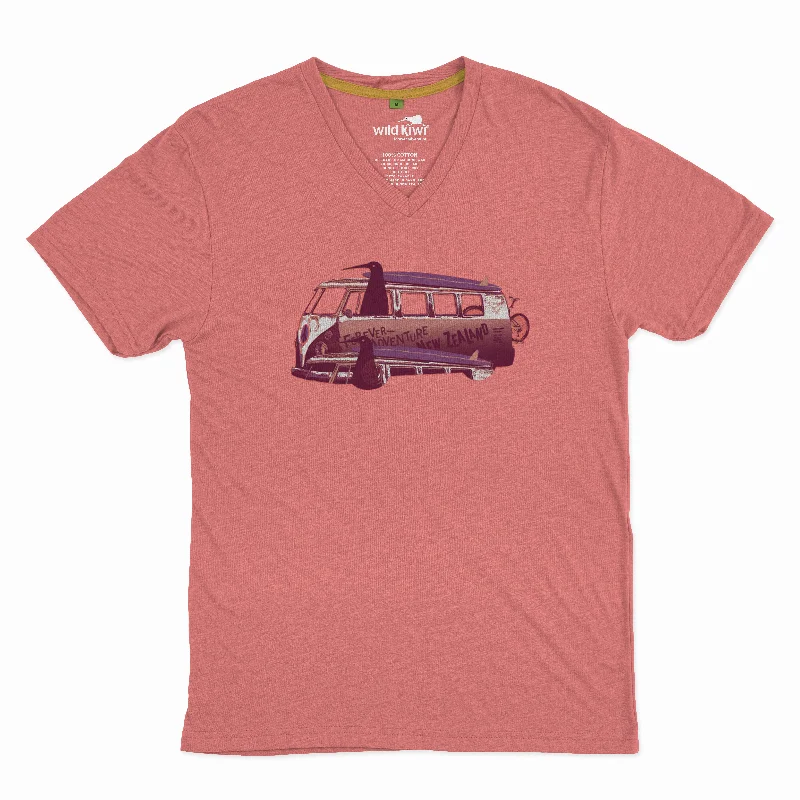 Womens New Zealand T Shirt - Kombi Kiwi Elegant Draped Short Sleeve