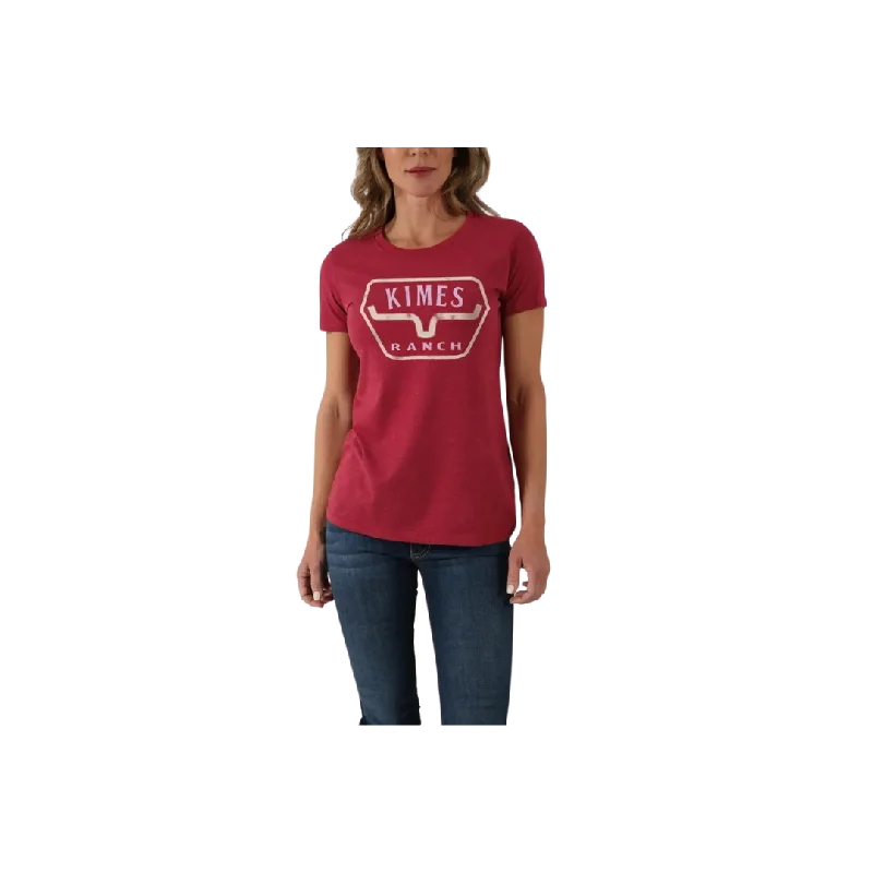 Kimes Ranch Women's Distance Cardinal Tee Shirt Comfortable Flowing Short Sleeve