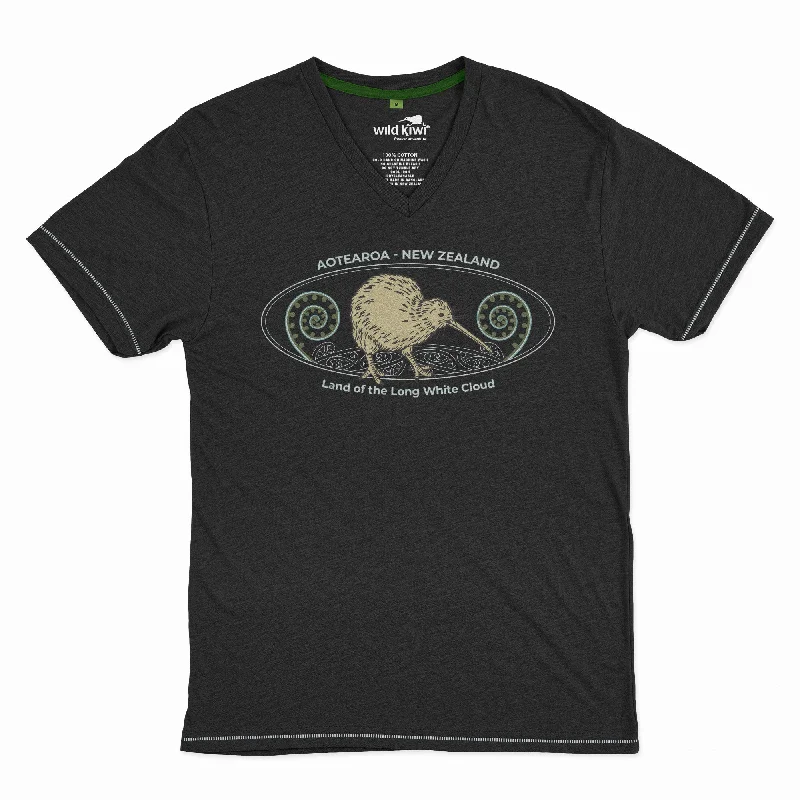 Womens New Zealand T Shirt - Kiwi Koru Comfortable Short Sleeve Blouse