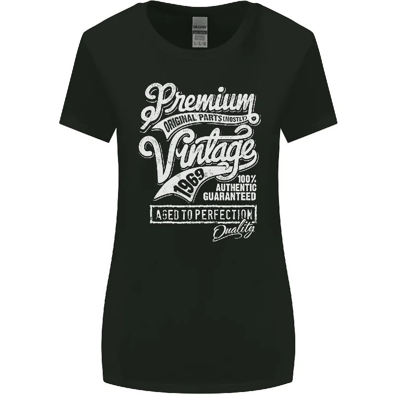 Aged to Perfection Vintage 54th Birthday 1969 Womens Wider Cut T-Shirt Casual Formal Business