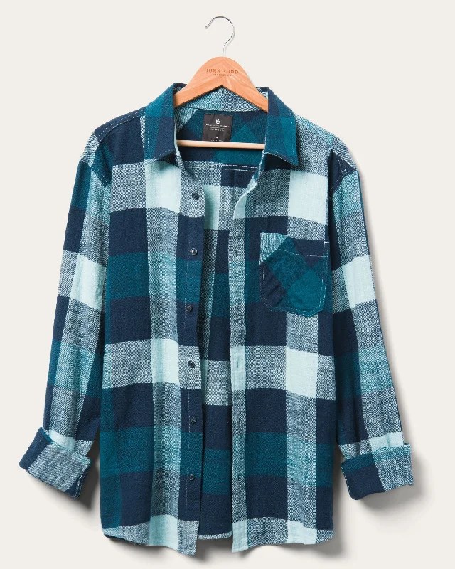 Archy Long Sleeve Flannel Shirt Elegant Button-Down Short Shirt