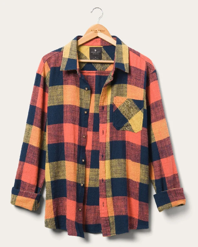 Archy Long Sleeve Flannel Shirt Relaxed Short Sleeve Tee