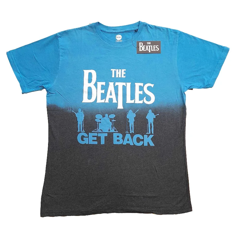 The Beatles | Official Band T-Shirt | Get Back (Wash Collection) Collared Crew Neck Turtle Neck