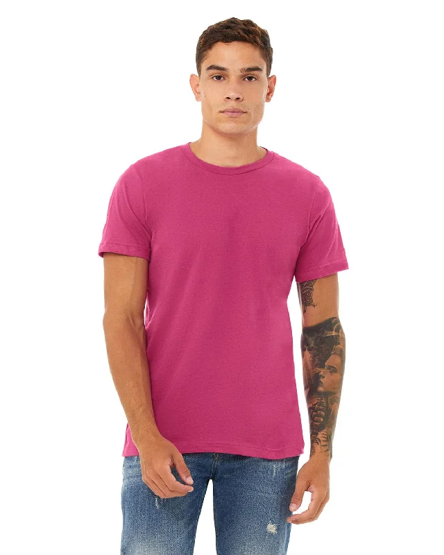 Bella+Canvas Unisex T-Shirt | Berry Welt Pockets Slit Pockets Flap Pockets