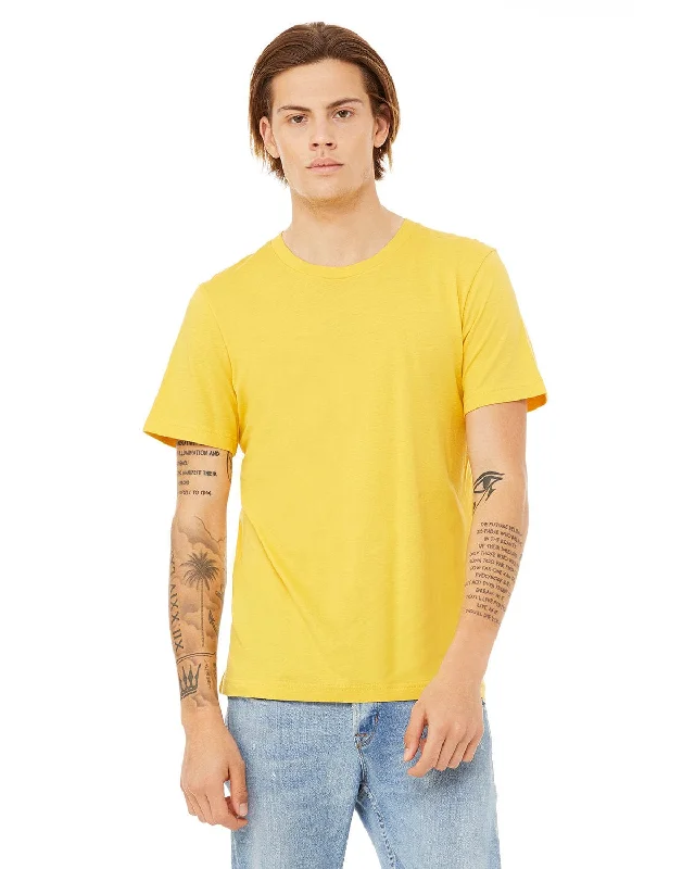 Bella+Canvas Unisex T-Shirt | Maize Yellow Cashmere Blend Cotton Blend Poly Blend