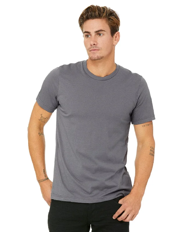 Bella+Canvas Unisex T-Shirt | Storm Thin T-Shirt Open Front Quick Dry