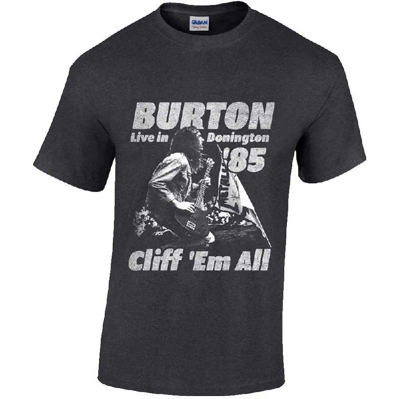 Cliff Burton | Official Band T-Shirt | Flag Retro Embroidered Appliqued Beaded