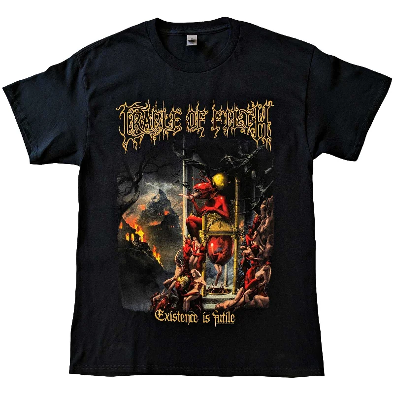 Cradle Of Filth | Official Band T-Shirt | Existence is Futile (Back Print) Mesh Blend Leather Blend Suede Blend