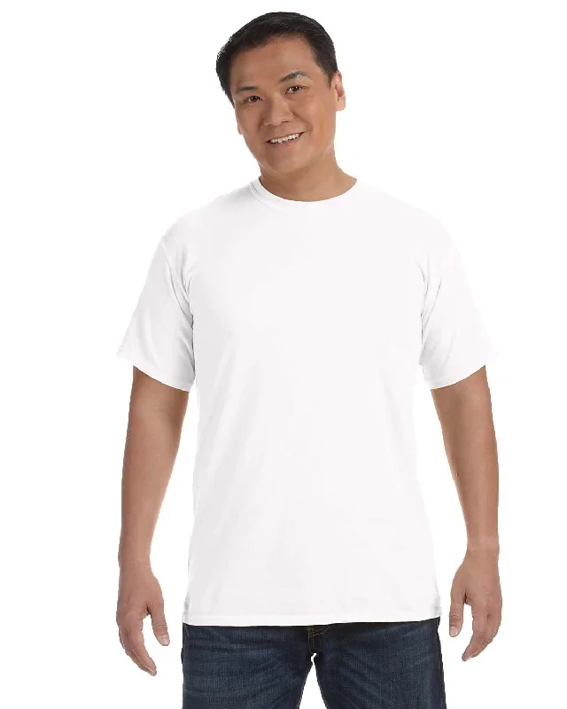 Comfort Colors Ringspun Garment-Dyed T-Shirt | White V-Neck T-Shirt Long Sleeve Cotton