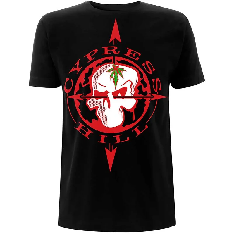 Cypress Hill | Official Band T-Shirt | Skull Compass Spandex Blend Rayon Blend Denim Blend