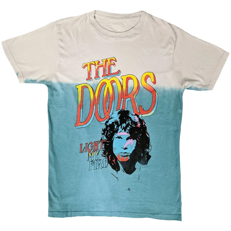 The Doors | Official Band T-Shirt | Light My Fire Stacked (Wash Collection) Rayon Velvet Corduroy