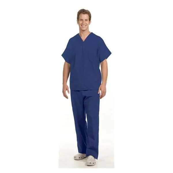 Fashion Seal Shirt Scrub Fashion Seal 78720 Unisex X-Large Cobalt Blue Each - 78720-XLG Classic Casual Short Sleeve