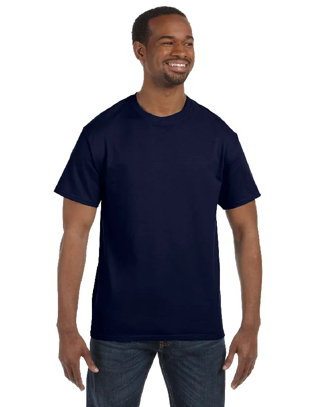 Hanes Authentic-T T-shirt | Navy Satin Fabric Silk Fabric Chiffon Fabric