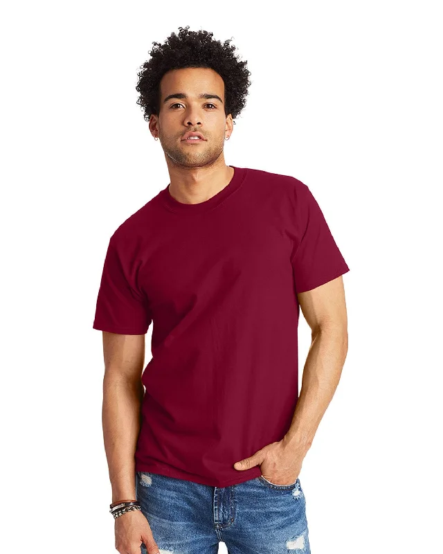 Hanes Beefy-T T-Shirt | Cardinal Elasticated Padded Insulated