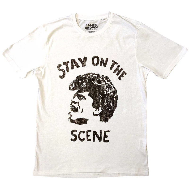 James Brown | Official Band T-Shirt | Stay On The Scene Print Jacquard Patchwork