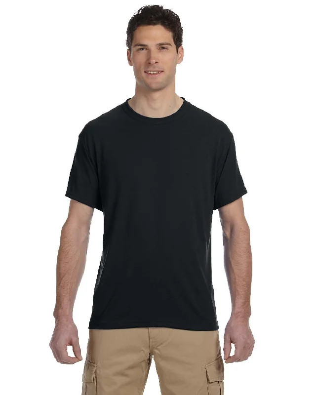 Jerzees 100% Polyester Crewneck T-Shirt | Black Elegant Classic Vintage