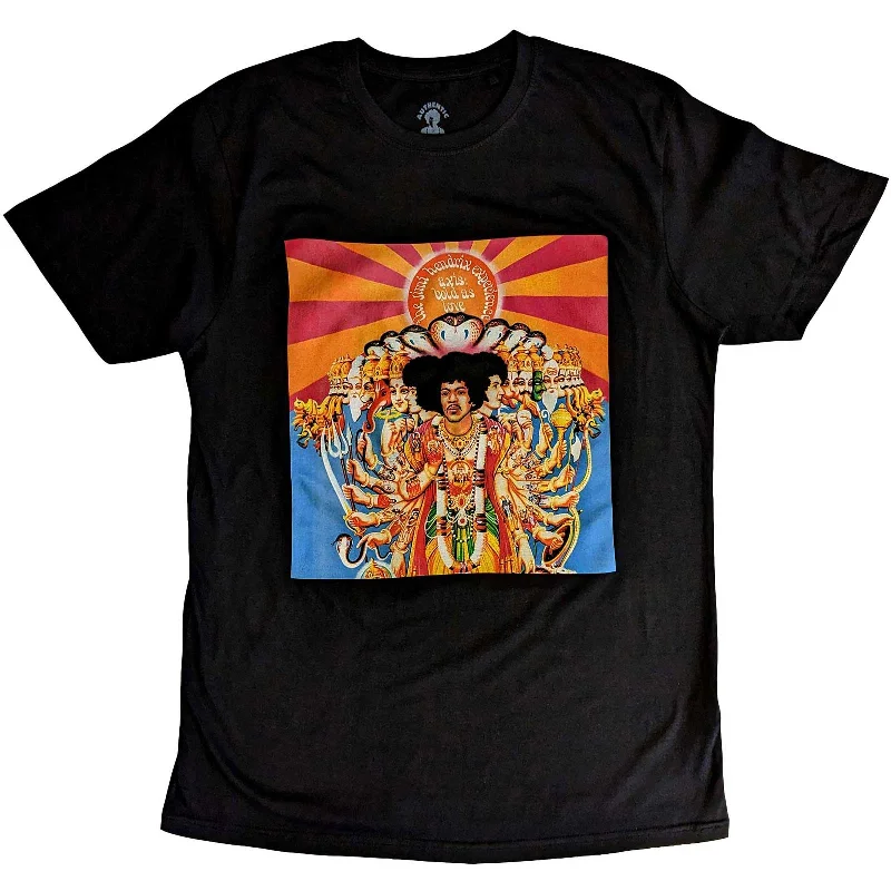 Jimi Hendrix | Official Band T-Shirt | Axis (black) Ribbed T-Shirt High Neck Heavyweight