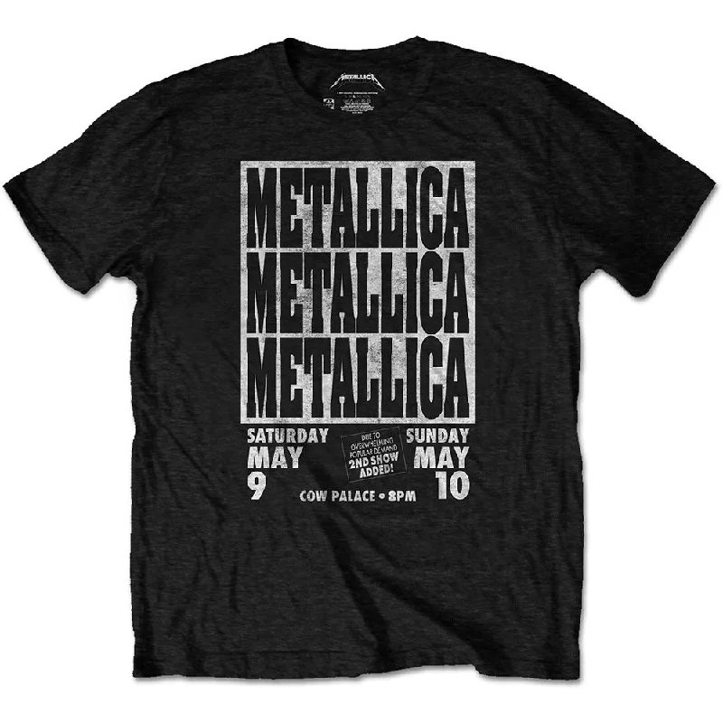 Metallica Unisex Eco T-Shirt: Cow Palace Welt Pockets Slit Pockets