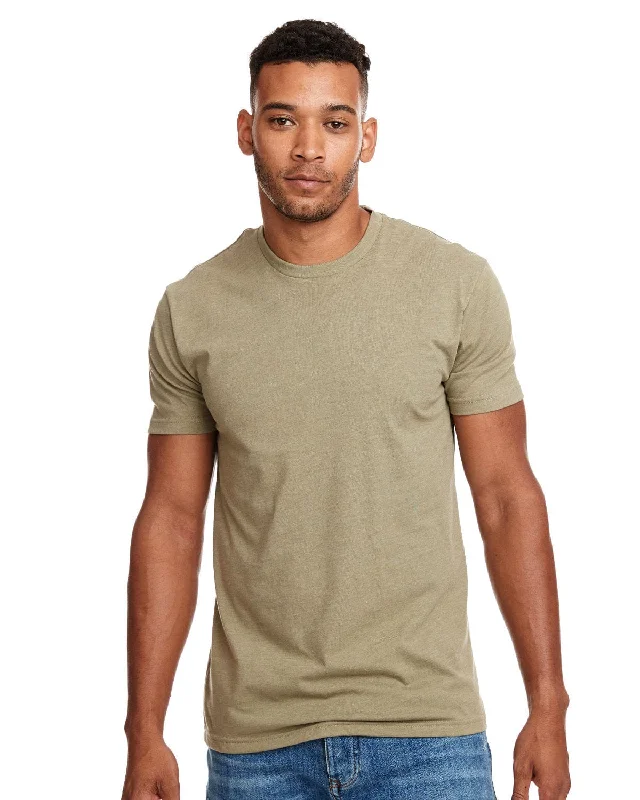 Next Level Mens CVC Crewneck Tee | Light Olive Mesh Fabric Canvas Fabric Denim Fabric