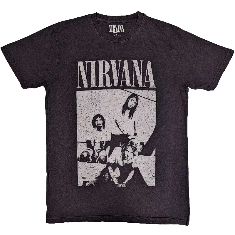 Nirvana | Official Band T-Shirt | Sitting (Distressed) Layered Multi-layer Single Layer