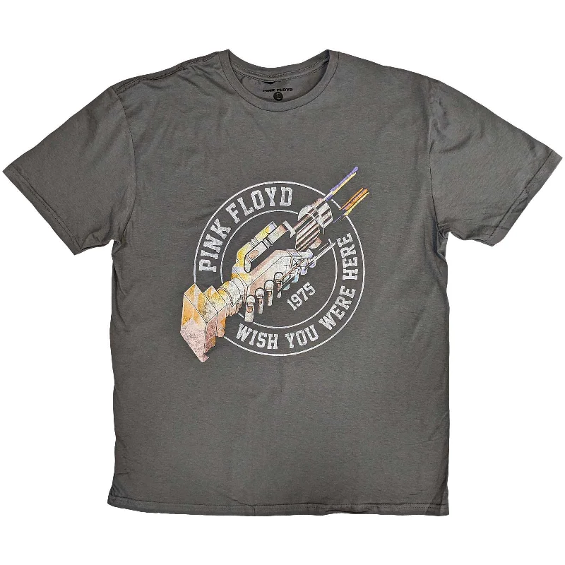 Pink Floyd | Official Band T-Shirt | Wish You Were Here 1975 Houndstooth Herringbone Solid