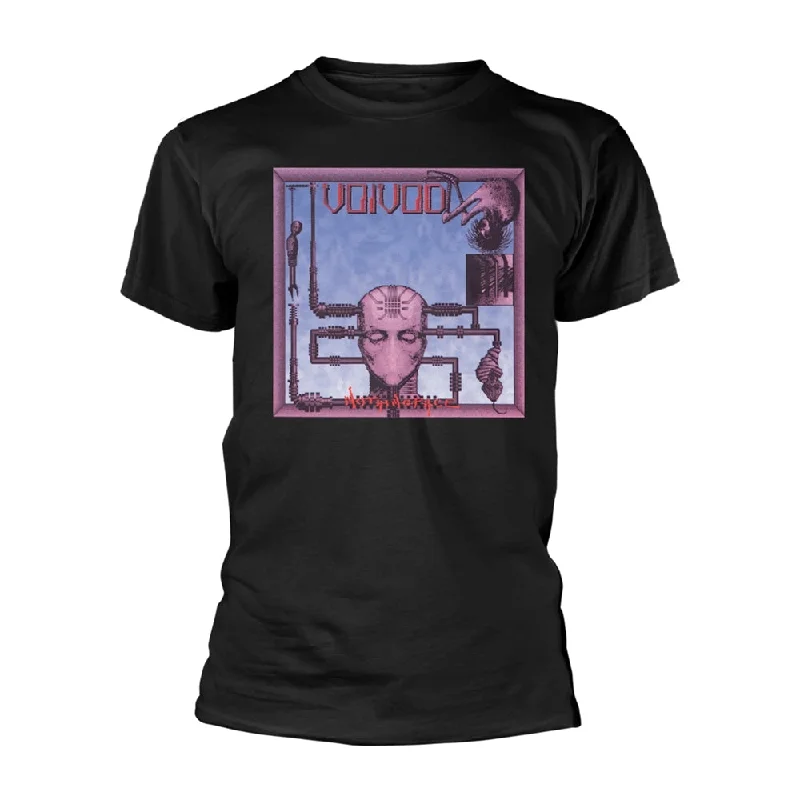 Voivod Unisex T-shirt: Nothingface (back print) Ribbed Striped Patterned