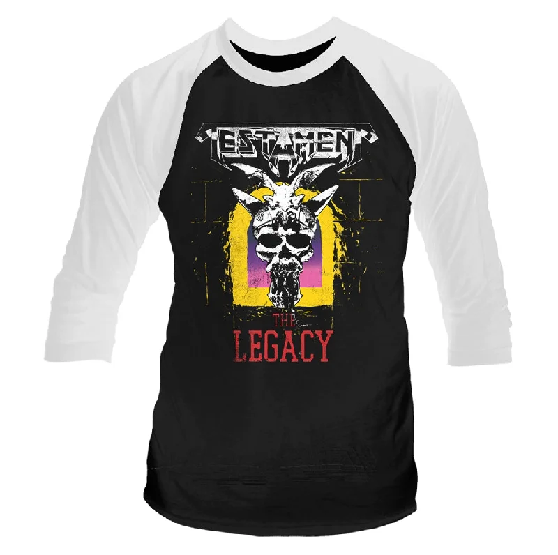 Testament Unisex Raglan T-shirt: The Legacy Houndstooth Herringbone Solid