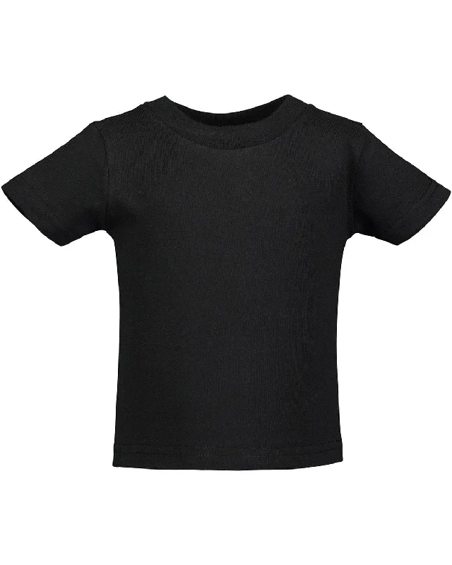 Rabbit Skins Infant T-Shirt | Black Oversized T-Shirt Spandex breathable