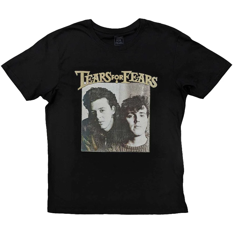 Tears For Fears | Official Band T-Shirt | Throwback Photo Lace Blend Ribbed Blend Corduroy Blend