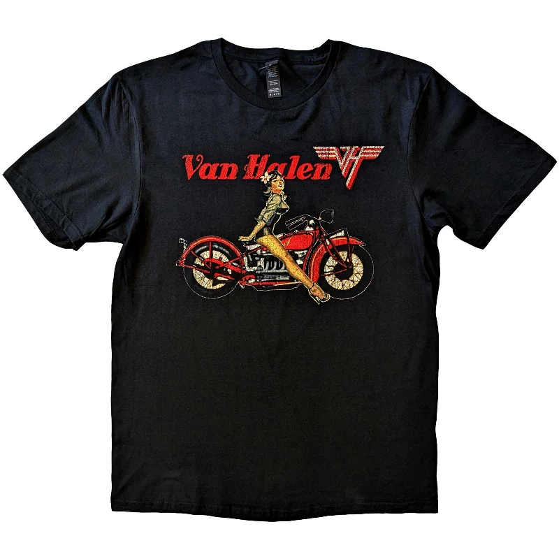 Van Halen | Official Band T-Shirt | Pin-up Motorcycle Layered Multi-layer Single Layer