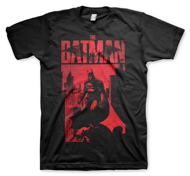 Batman | Official Band T-Shirt | Sketch City Ribbed T-Shirt High Neck Heavyweight