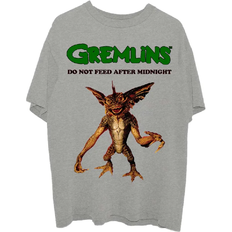 Warner Bros | Official Band T-Shirt | Gremlins Stripe Do Not Feed Faux Fur Fabric Real Fur Fabric Shearling Fabric