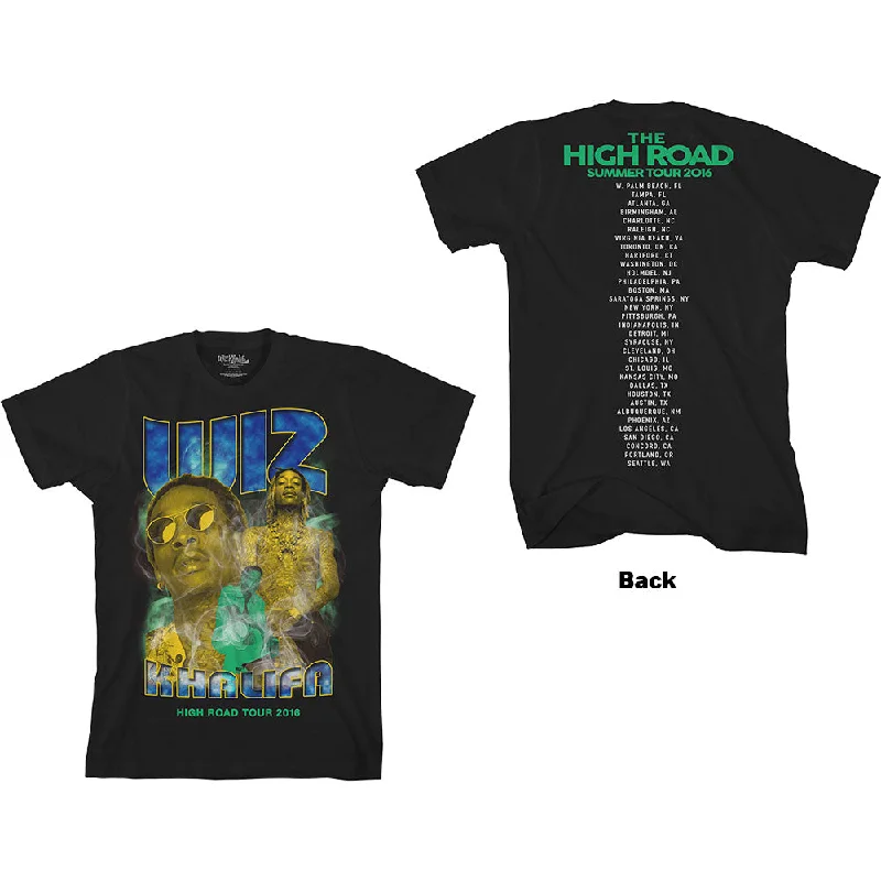 Wiz Khalifa | Official Band T-Shirt | 90's (Back Print) Basic T-Shirt Crew Neck Short Sleeve