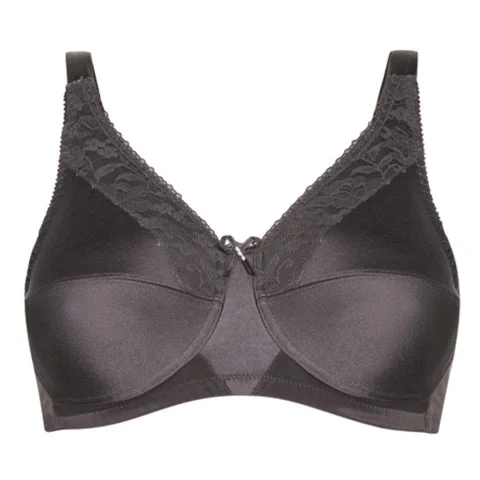 Amoena Nancy Mastectomy Bra Dark Grey Seamless Push-Up Bra