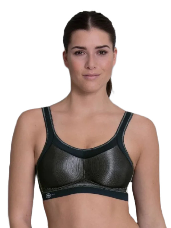 Black Maximum Support Momentum Sports Bra Smooth Stretch Bra