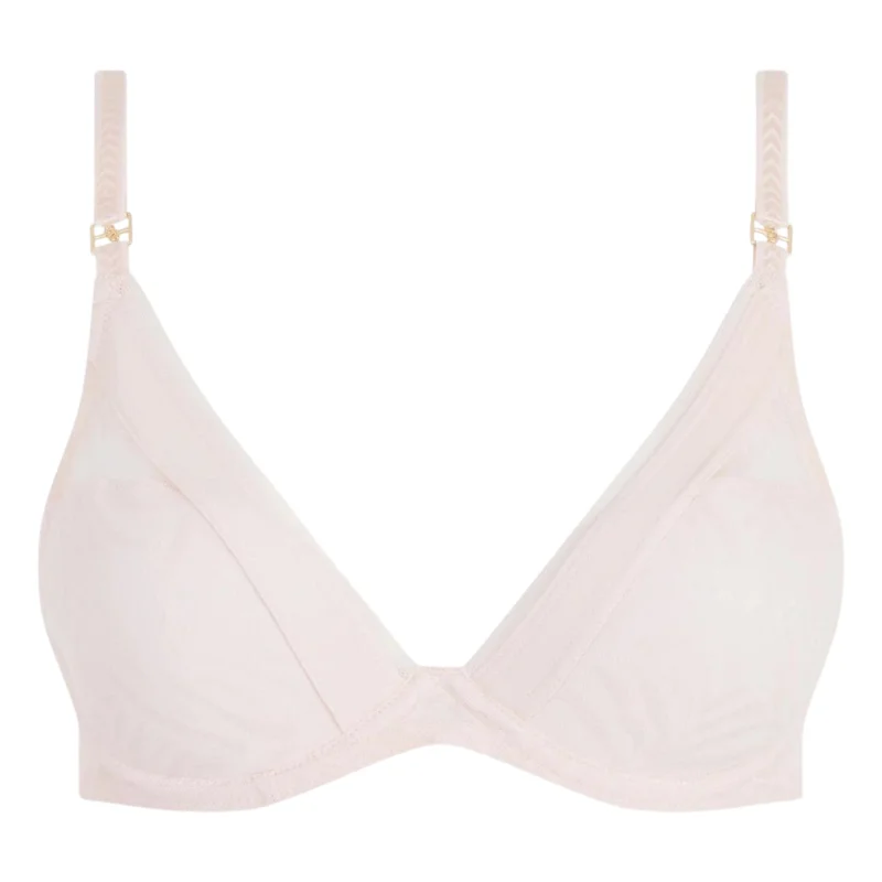 Chantelle Graphic Allure Plunge Bra Pink Pearl Sleek Push-Up Bra