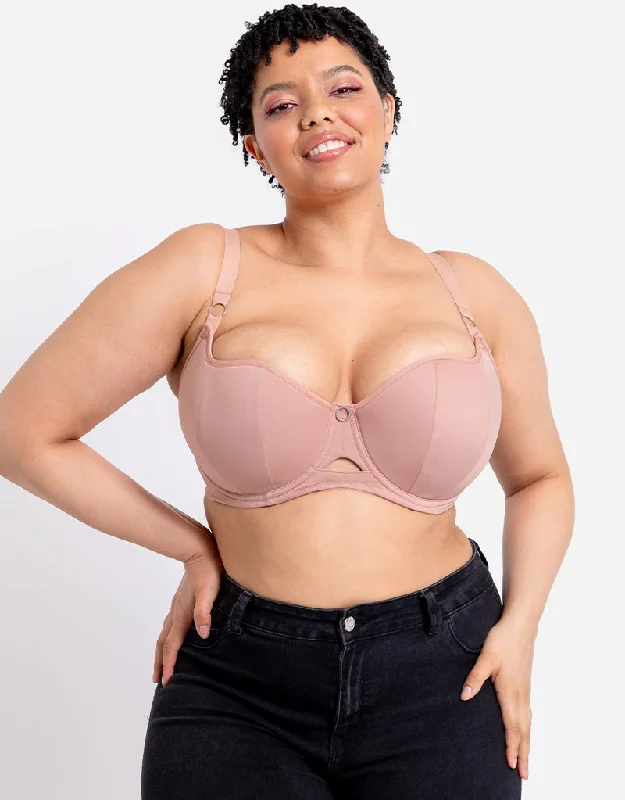 Curvy Kate Boost Me Up Padded Balcony Bra Latte Supportive Cotton Bra