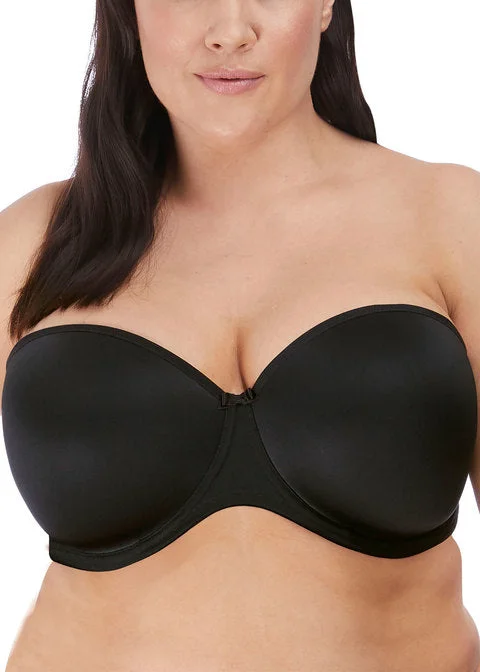 Elomi Smooth Uw Molded Strapless Bra, Black | Black Elomi Strapless Bra Adjustable Back Bra