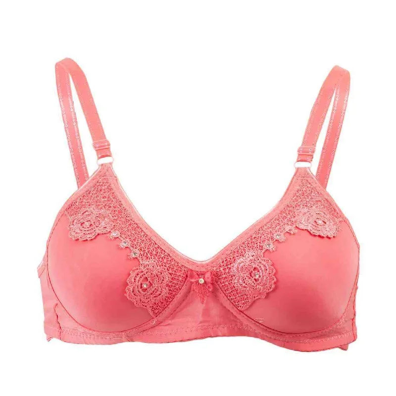 Fashion Café's Solid Color Bra for Women Chic Satin Bra