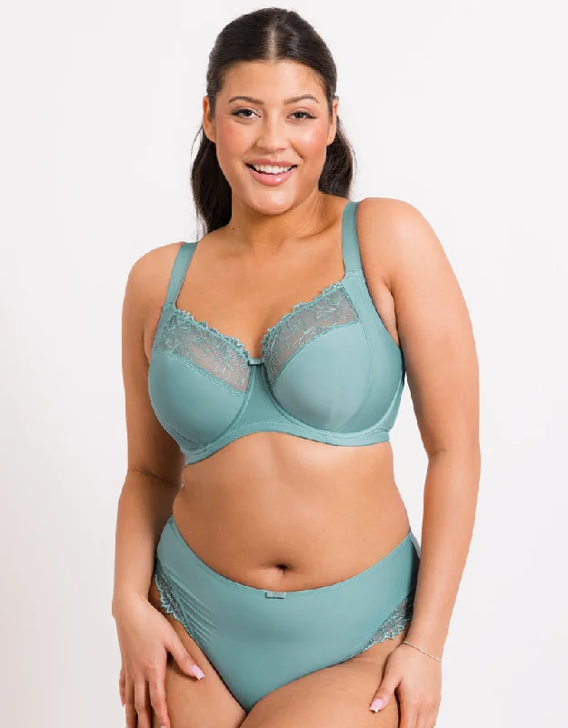 Flirtelle Emilie Full Cup Side Support Bra Mineral Blue Cozy Wire-Free Bra