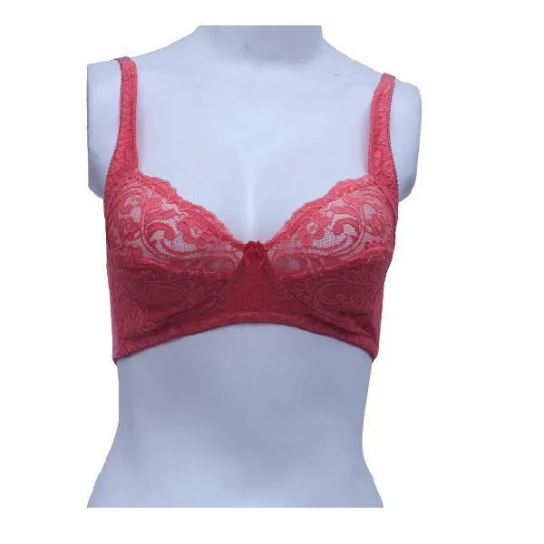 Floral Lace Net Embroidered Bra Soft Padded Bralette