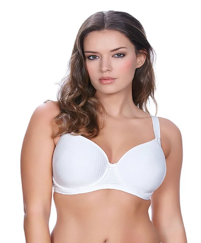 Freya Idol Underwire Molded Balcony Bra, White | White Freya Idol Bra Feminine Lace Bra