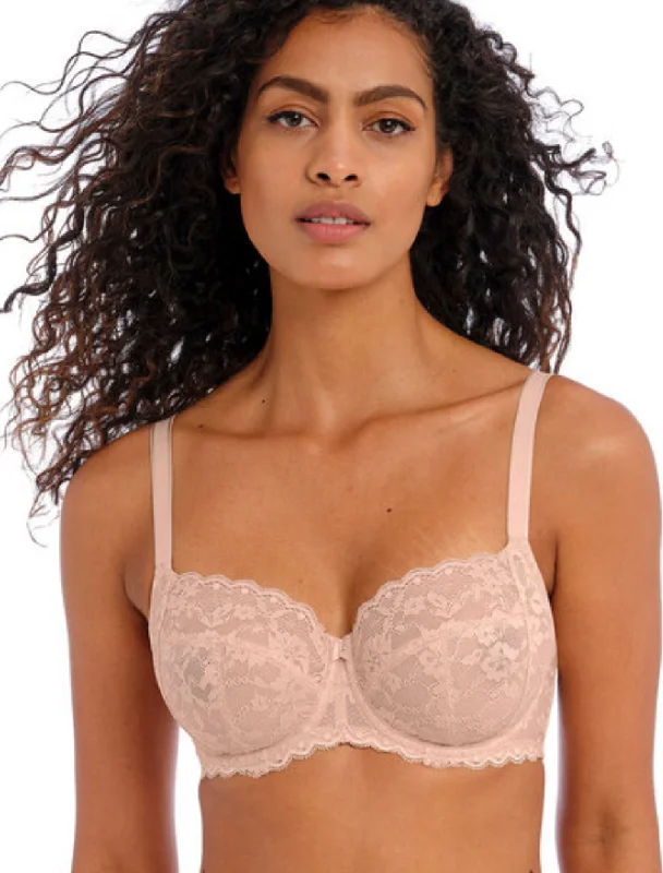 Freya Offbeat Underwire Side Support Bra, Natural Beige | Beige Freya Offbeat Full Coverage Bralette