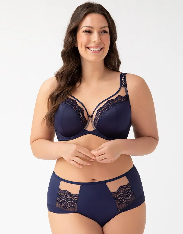 Gorsenia Luisse Full Cup Bra Navy Soft Stretch Bra