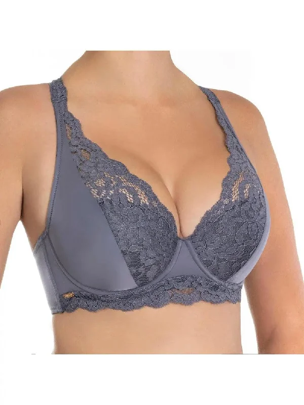 Grey Cotton Ella Semi Soft Bra Lightweight Cotton Bra