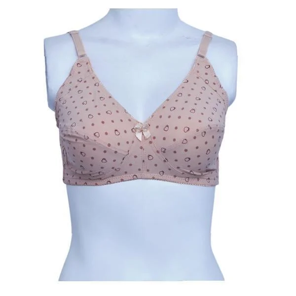 Hearts And Dots Print Everyday Bra online at Shapewear.Pk High-Cut Bra Design