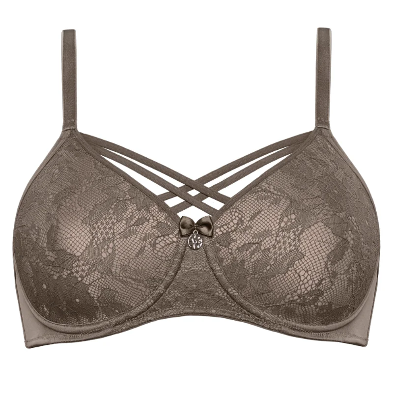 Marlies Dekkers Dame de Paris Mastectomy Bra Cappucino Brown Elegant Silk Bra