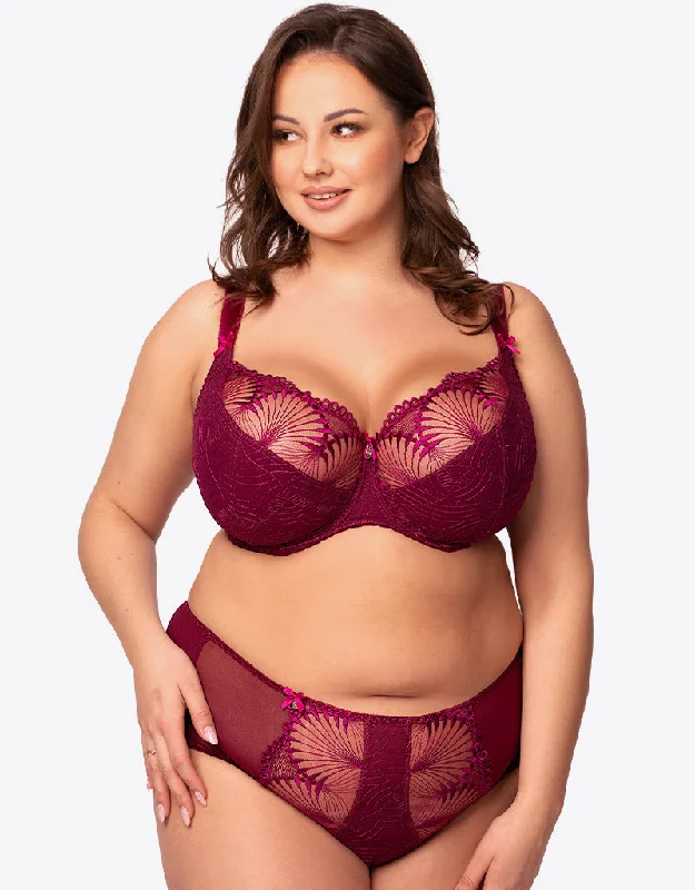 Nessa Selena Balconette Bra Magenta Chic Lace Underwear