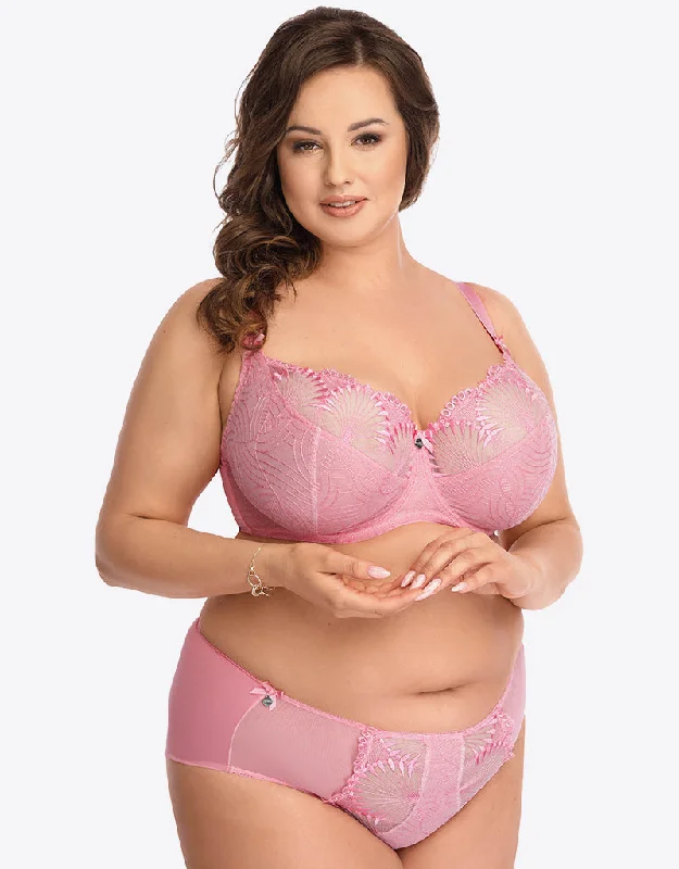 Nessa Selena Balconette Bra Soft Pink Soft Mesh Bralette