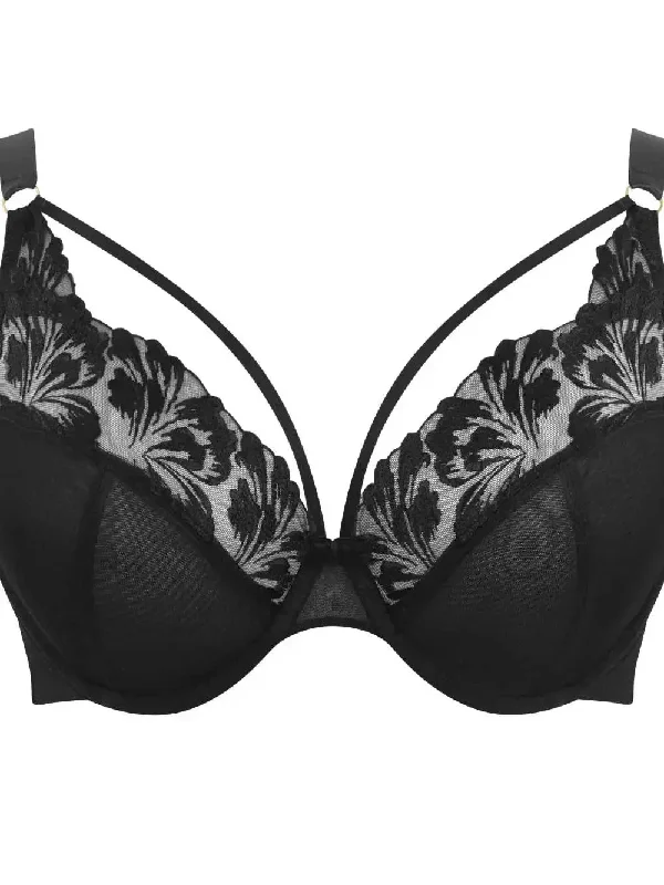 Panache Noir Jaida Plunge Bra Feminine Lace Bra